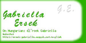gabriella ersek business card